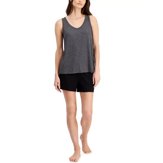 New π Alfani Solid Essential Sleep Tank Top, Created For Macy's Hy Charcoal Htr π€© - Image 3