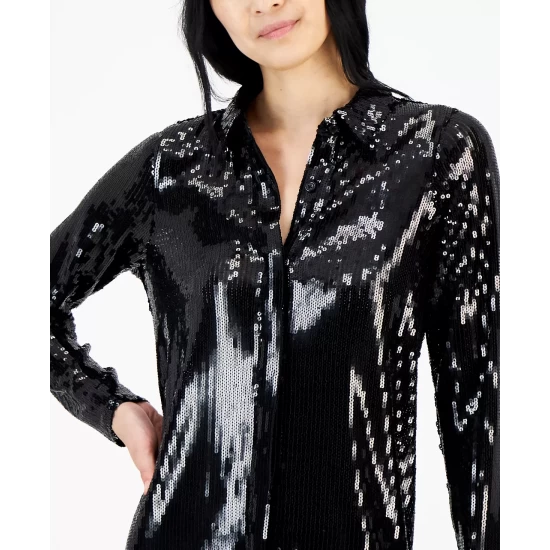 Best Sale π Alfani π© Women's V-Neck Pleated Tie-Waist Short-Sleeve Top, Created For Macy's Deep Black Floral β