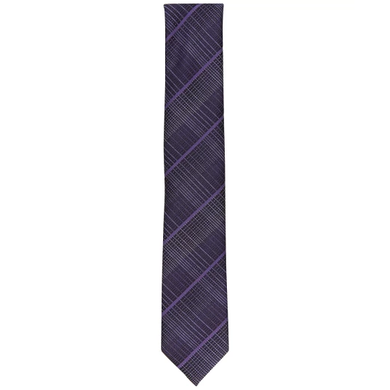 Promo π― Alfani Men's Devon Plaid Tie, Created For Macy's Purple π - Image 3