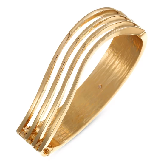 Promo π Alfani Gold-Tone Wavy Multi-Row Bar Bangle Bracelet, Created For Macy's β€οΈ - Image 2