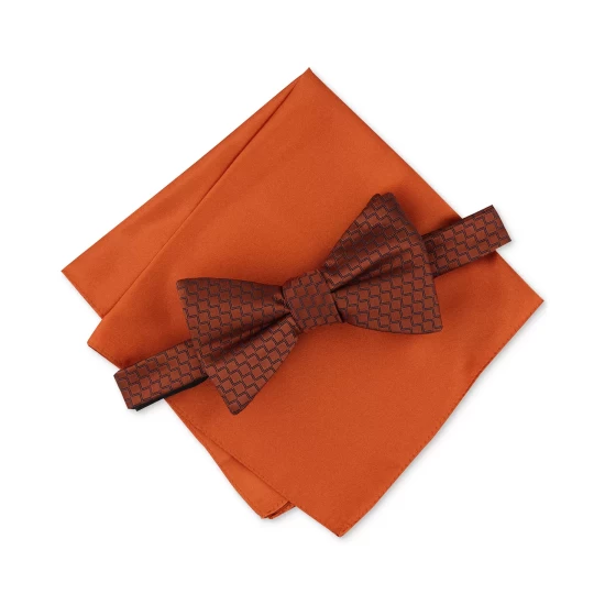 Best reviews of π Alfani Men's Rolling 2-Pc. Neat Pre-Tied Bow Tie & Solid Pocket Square Set, Created For Macy's Cognac βοΈ - Image 2