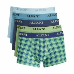 Brand new β Alfani Men's 5-Pk. Chevron & Solid Trunks, Created For Macy's Green/navy π