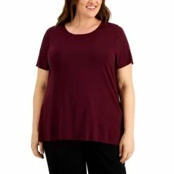 Best deal π Alfani Plus Size Knit Top, Created For Macy's Cedar Balsam βοΈ