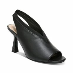 Best Sale 🔔 Alfani 👩 Women's Ceal Peep-Toe Slingback Pumps, Created For Macy's Black Smooth 🎉