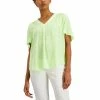 Discount 🥰 Alfani Shirred V-Neck Dolman-Sleeve Top, Created For Macy's Melon Sky Green 🌟
