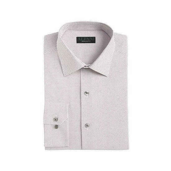 Discount β Alfani Men's Regular Fit Traveler Stretch π Dress π Shirt, Created For Macy's White Berry π― - Image 2