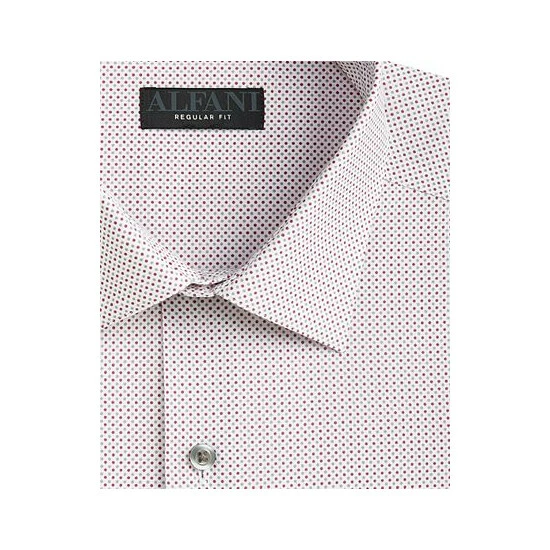 Discount β Alfani Men's Regular Fit Traveler Stretch π Dress π Shirt, Created For Macy's White Berry π― - Image 3