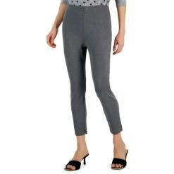 Wholesale 😍 Alfani Petite Skinny Elastic-Waist Pull-On Ankle Pants, Created For Macy's Dark Grey Heather 🎉