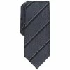 Promo 💯 Alfani Men's Slim Stripe Tie, Created For Macy's Black 🔥