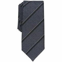 Promo 💯 Alfani Men's Slim Stripe Tie, Created For Macy's Black 🔥