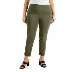 Cheapest ❤️ Alfani Plus Size Pull-On Skinny Pants, Created For Macy's Burnt Olive 😍