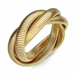 Coupon 🌟 Alfani Gold-Tone Herringbone Chain Twisted Bangle Bracelet 🧨