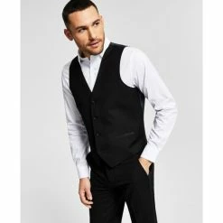 Best deal π Alfani Men's Classic-Fit Stretch Black Tuxedo Vest, Created For Macy's π