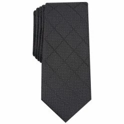Coupon π Alfani Men's Windowpane Tie, Created For Macy's Black π