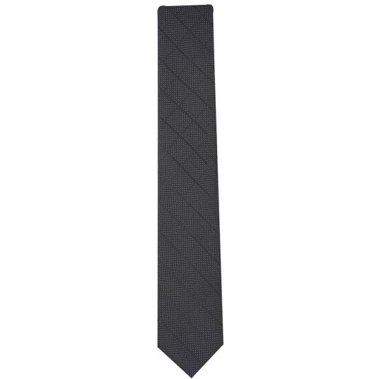 Coupon π Alfani Men's Windowpane Tie, Created For Macy's Black π - Image 2