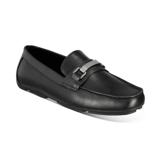 Deals β Alfani Men's Egan Faux Leather Driving Loafers, Created For Macy's Black π