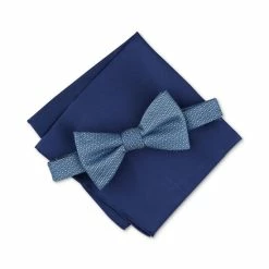 Brand new 🔔 Alfani Men's 2-Pc. Bow Tie & Pocket Square Set, Created For Macy's Lt Blue 💯