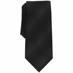 Best Sale ✨ Alfani Men's Tonal Grid Slim Tie, Created For Macy's Black 👍
