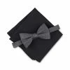 Top 10 🔔 Alfani Men's Ramsey Solid Bow Tie & Pocket Square Set, Created For Macy's Charcoal 🛒