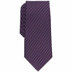 Budget π Alfani Men's Baldwin Mini-Grid Tie, Created For Macy's Plum π