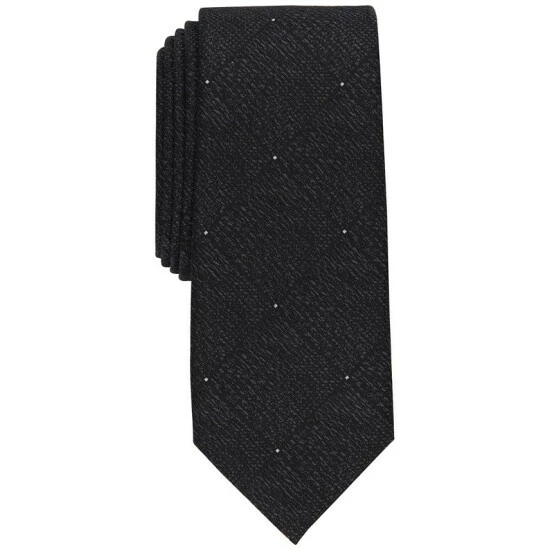 New π Alfani Men's Passaic Grid Tie, Created For Macy's Black π₯