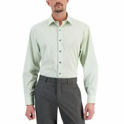 Coupon 🌟 Alfani Men's Regular Fit Traveler Stretch 👗 Dress 👚 Shirt, Created For Macy's Mint White 💯
