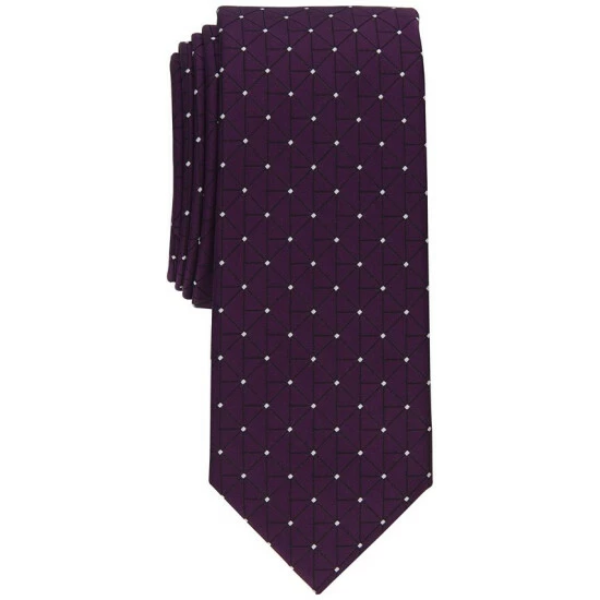 Best Sale π Alfani Men's Kenneth Geo-Print Tie, Created For Macy's Plum β