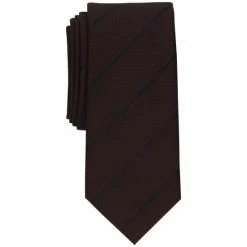 Best Sale π€© Alfani Men's Mallard Slim Stripe Tie, Created For Macy's Plum β