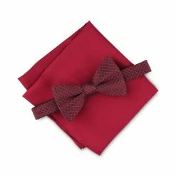 Coupon β Alfani Men's Oakdale Bow Tie & Pocket Square Set, Created For Macy's Red π
