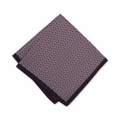 Best deal 🥰 Alfani Men's Patte Geometric-Print Pocket Square, Created For Macy's Burgundy 👏