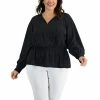 Top 10 👏 Alfani Plus Size Smocked Peplum Top, Created For Macy's Soft Swell 😍