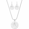 Outlet 🧨 Alfani Silver-Tone Orbital Pendant Necklace & Drop Earrings Set, Created For Macy's 🌟