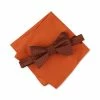 Best reviews of 😉 Alfani Men's Rolling 2-Pc. Neat Pre-Tied Bow Tie & Solid Pocket Square Set, Created For Macy's Cognac ✔️
