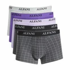 Cheap 🤩 Alfani Men's 5-Pk. Patterned & Solid Trunks, Created For Macy's Grey/ White ❤️