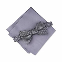 New 🥰 Alfani Men's Roy Geo Pre-Tied Bow Tie, Created For Macy's Navy 🧨