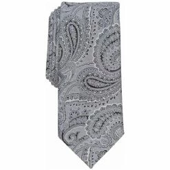 Best Pirce 😀 Alfani Men's Slim Paisley Tie, Created For Macy's Black 👏