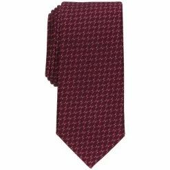 Best Pirce 😉 Alfani Men's Millbrook Slim Tie, Created For Macy's Burgundy 💯