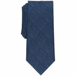 Hot Sale π Alfani Men's Munroe Slim Glen Plaid Tie, Created For Macy's Bright Navy β¨