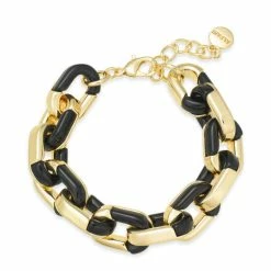 Brand new π Alfani Gold-Tone & Black Acrylic Large Link Bracelet, Created For Macy's Gold/black π₯°