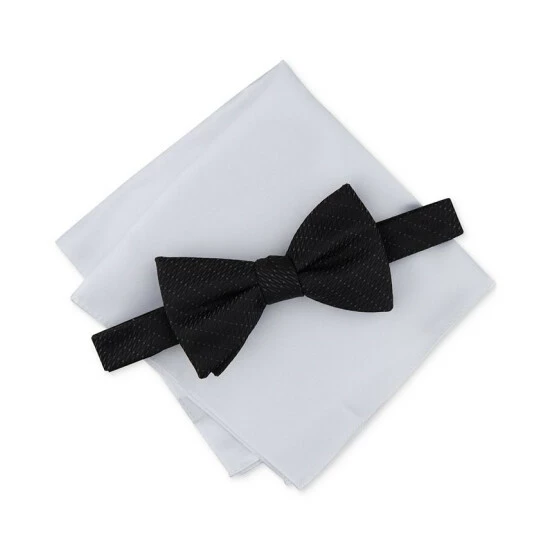 Top 10 π Alfani Men's 2-Pc. Pre-Tied Neat Bow Tie & Solid Pocket Square Set, Created For Macy's Black π€©