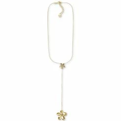 Hot Sale π Alfani Gold-Tone Flower Lariat Necklace, 18 + 2 Extender, Created For Macy's βοΈ