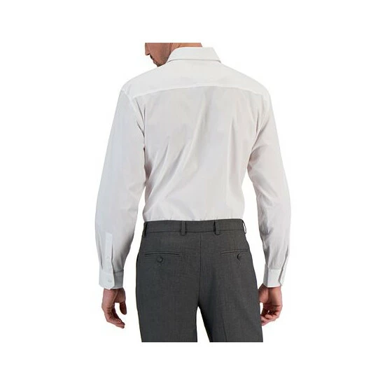 Outlet β¨ Alfani Men's Regular Fit 2-Way Stretch Stain Resistant π Dress π Shirt, Created For Macy's Crimson Red π - Image 2