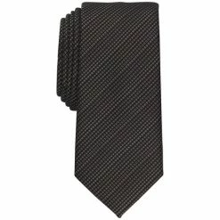 Hot Sale 🤩 Alfani Men's Slim Check Stripe Tie, Created For Macy's Tan 👍