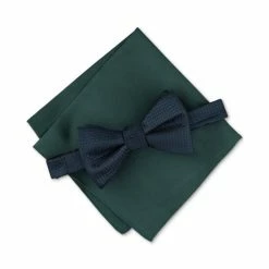 Deals π Alfani Men's Howard Mini-Print Bow Tie & Pocket Square Set, Created For Macy's Green β€οΈ