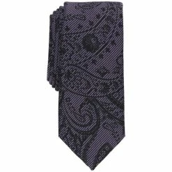 Best Sale π₯° Alfani Men's Natei Paisley Tie, Created For Macy's Purple π€©