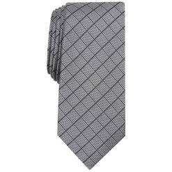 Budget β¨ Alfani Men's Slim Grid Tie, Created For Macy's Charcoal π§¨