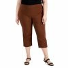 Cheap 😀 Alfani Plus Size Tummy-Control Capri Pants, Created For Macy's Moroccan Brown 🔔