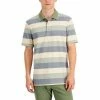 Deals 😍 Alfani Men's Regular-Fit Striped Supima Blend Polo 👕 Shirt, Created For Macy's Sage Cbo 😍
