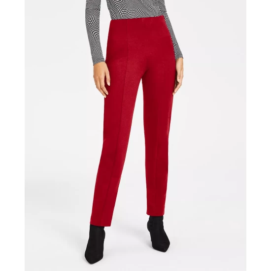 Brand new π Alfani π© Women's Seamed Tummy-Panel Pull-On Pants, Created For Macy's Red Burgundy β - Image 2