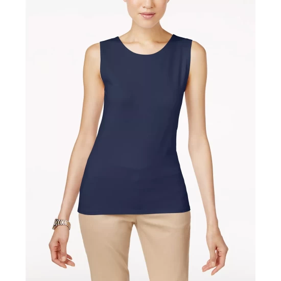 Hot Sale π Alfani Sleeveless Layering Tank Top, Created For Macy's Fresh Cream 𧨠- Image 5